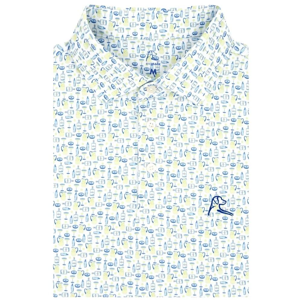 NWT Rhoback The Margarita Men's Short Sleeve Performance Polo Size L